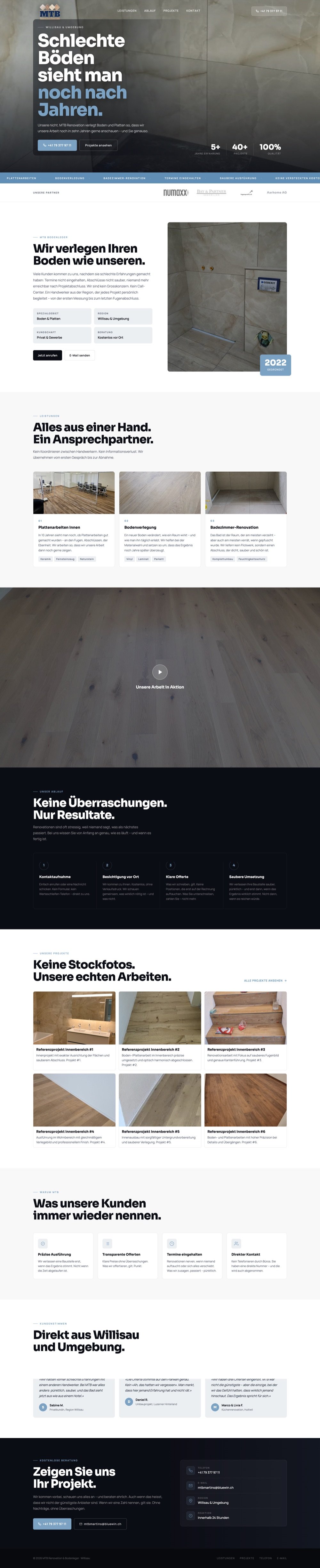 Screenshot der Webseite MTB Renovation